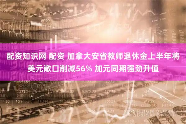 配资知识网 配资 加拿大安省教师退休金上半年将美元敞口削减56% 加元同期强劲升值